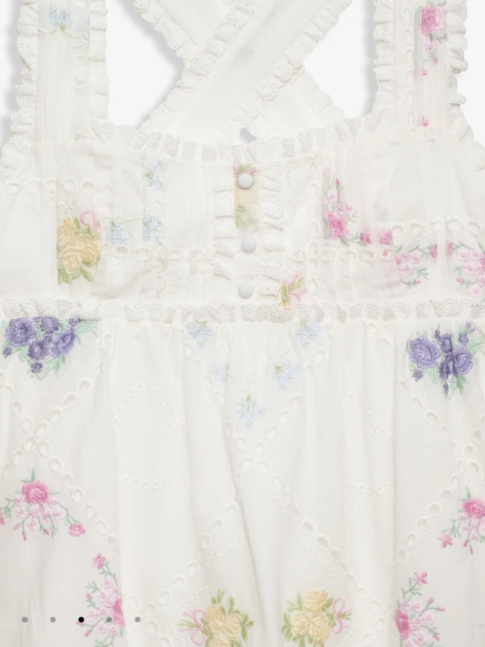 For Love And Lemons Andrea Embroidered Mini Dress - Picture 6 of 7